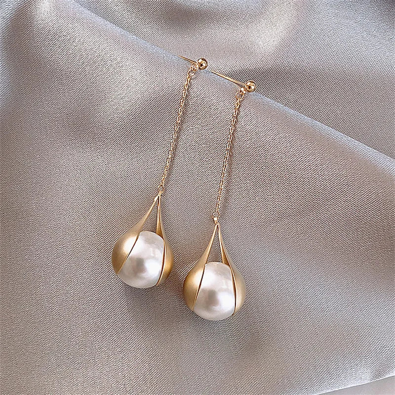 Women's Fashionable  Zircon Ball Pendant  Earrings - Image 4
